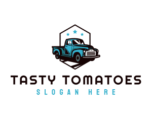 Retro Pickup Truck logo design