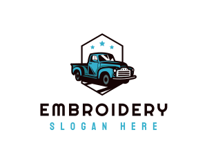 Retro Pickup Truck logo design