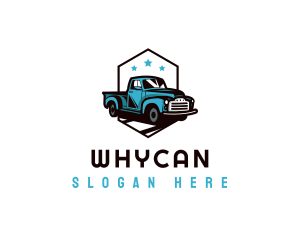 Retro Pickup Truck logo design