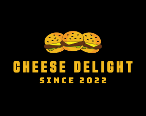 Cheeseburger Sandwich Snack logo design