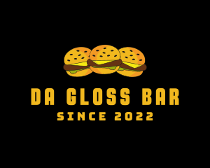 Cheeseburger Sandwich Snack logo design