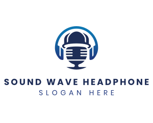 Headphone - Hiphop Microphone Headphone logo design