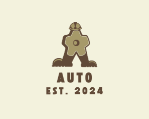 Tools - Construction Gear Cartoon logo design