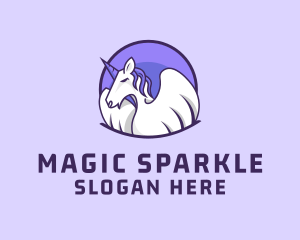 Pegasus Unicorn Wings logo design