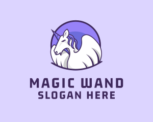 Pegasus Unicorn Wings logo design