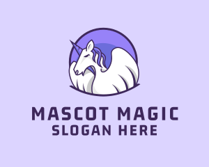 Pegasus Unicorn Wings logo design