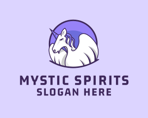 Pegasus Unicorn Wings logo design