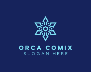 Pointed - Snowflake Decor Pattern logo design