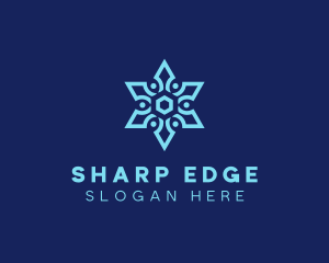 Pointed - Snowflake Decor Pattern logo design