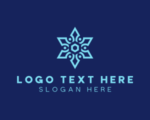 Star - Snowflake Decor Pattern logo design