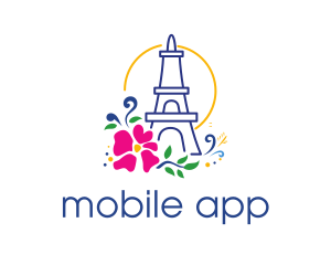 Flower Eiffel Tower Logo