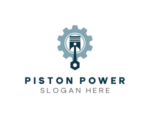 Piston - Industrial Piston Gear logo design