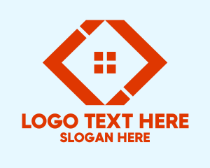 Simple - Orange House Builders logo design