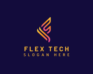 Professional Tech Letter F logo design