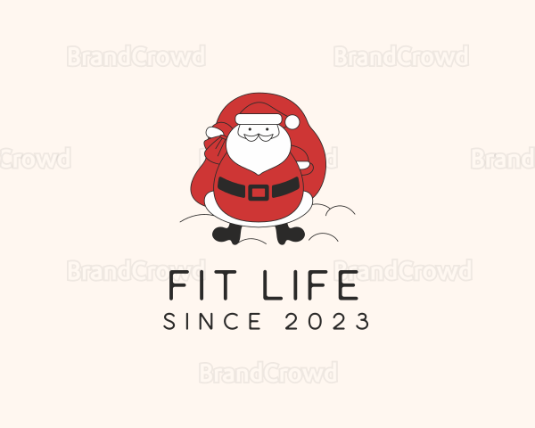 Santa Holiday Decor Logo