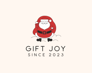 Santa Holiday Decor logo design