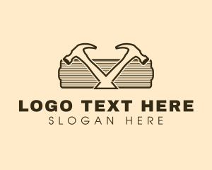 Retro - Retro Brown Hammer logo design