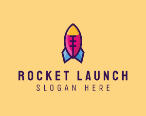 American Football Rocket  logo design