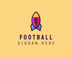 American Football Rocket  logo design