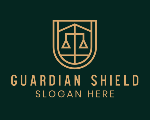 Shield - Gold Scale Shield logo design