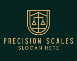 Gold Scale Shield  logo design