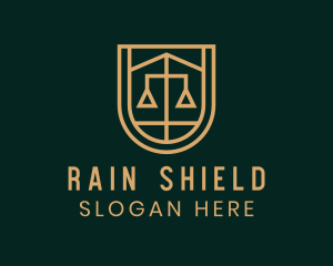Gold Scale Shield  logo design