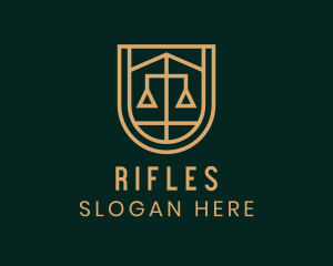 Gold Scale Shield  logo design