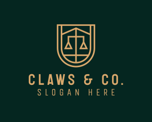 Gold Scale Law  logo design