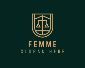 Gold Scale Law  logo design