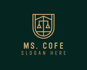 Gold Scale Law  logo design