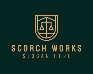 Gold Scale Law  logo design