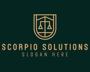 Gold Scale Law  logo design