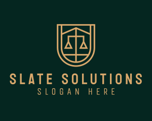 Gold Scale Law  logo design