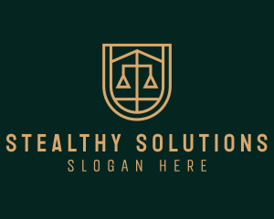 Gold Scale Law  logo design