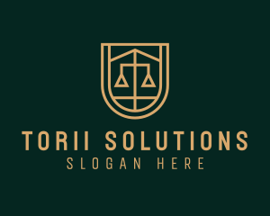 Gold Scale Law  logo design