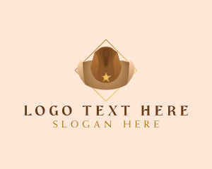 Farm - Western Cowboy Hat logo design