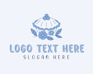 Floral Blueberry Pie  Logo