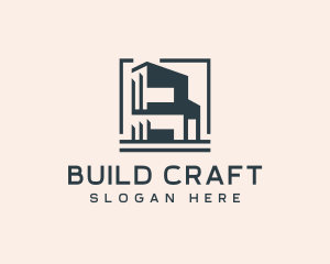 Real Estate Building Contractor logo design