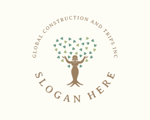 Cosmetics - Organic Woman Tree logo design