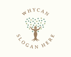 Aesthetician - Organic Woman Tree logo design