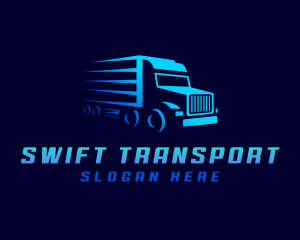 Truck Transportation Delivery logo design