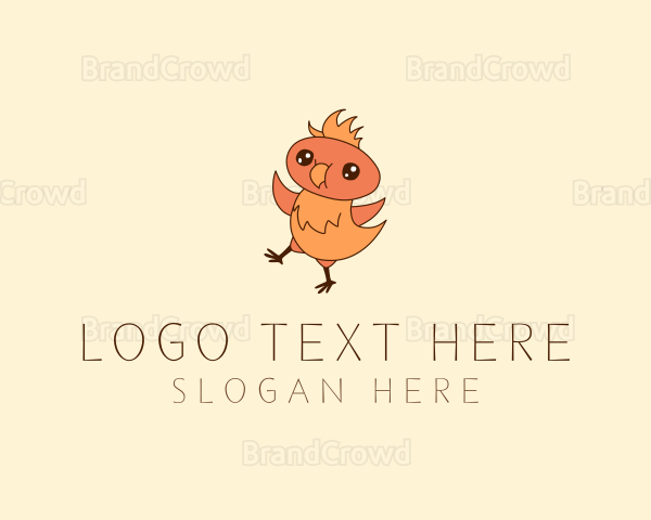 Cute Bird Cartoon Logo