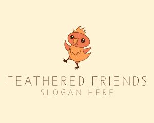 Cute Bird Cartoon  logo design