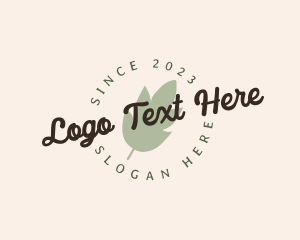 Handwritten - Fashion Spa Leaf logo design