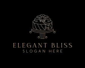 Elegant Wedding Cake logo design