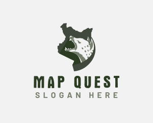 Hyena Kenya Map logo design