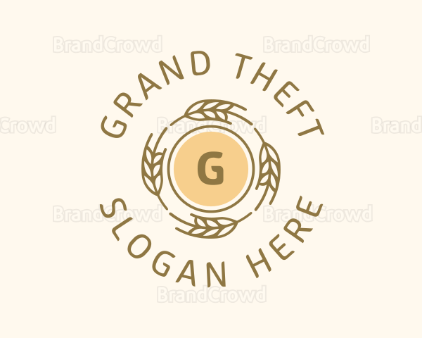 Agricultural Grain Wheat Logo