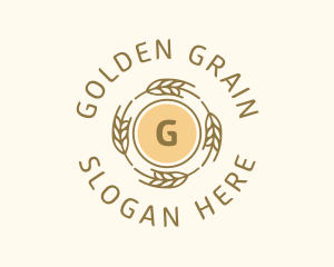 Agricultural Grain Wheat logo design