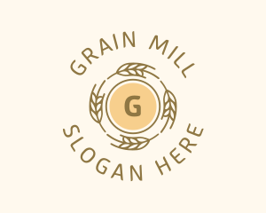 Agricultural Grain Wheat logo design