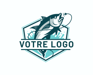 Fishing - Market Fish Bait logo design